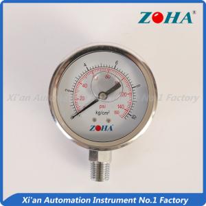 Wholesale Low Pressure Glycerin Pressure Gauge / Stainless Silicone Filled Pressure Gauge from china suppliers