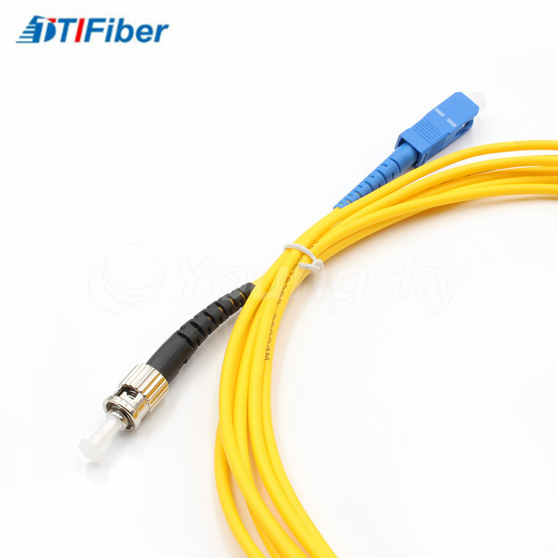 UPC SC To ST Fiber Patch Cable Jumper Indoor Duplex OM3 0.3dB Insertion Loss