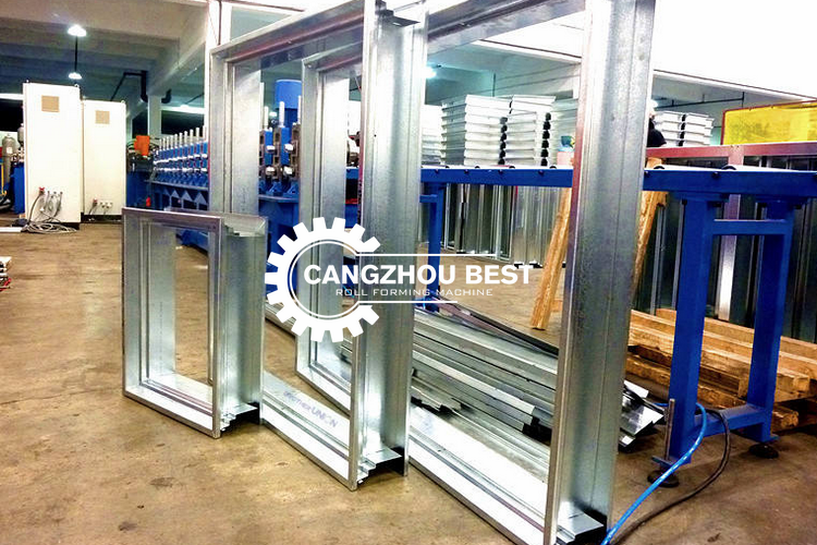 PLC Metal 10m/Min Door Frame Forming Machine With Lock Hole Station
