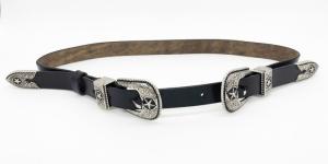 Wholesale 2.2cm Width Women'S Fashion Leather Belts Black Color With Two Buckles from china suppliers