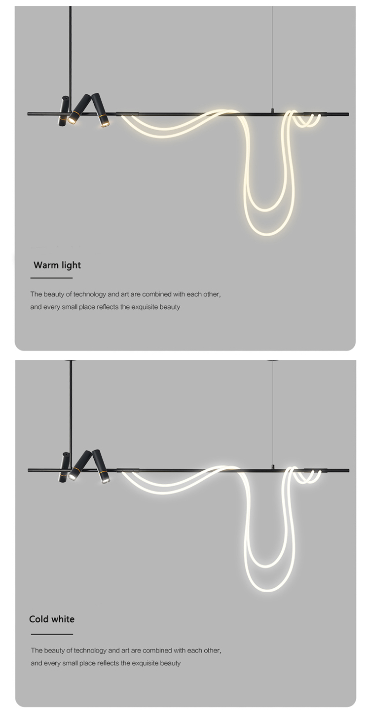 Nordic Designer Long Arc Lamp Spotlight chandelier dining room Bar Minimalism Chandelier(WH-MI-391)