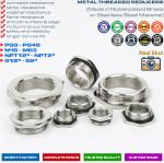 PG, Metric, NPT, G Thread (Male/Female) IP68 Metal Reducers (Convertors,
