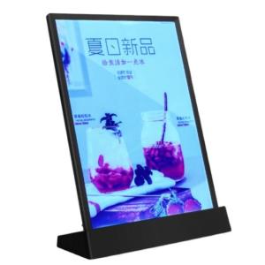 Wholesale A4 Size LED Menu Stand Countertop Acrylic Holder Display With 7 Colors from china suppliers