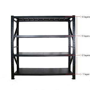 Wholesale 4 Layers 500kg/Level Metal Warehouse Storage Shelves Tough Powder Coated from china suppliers