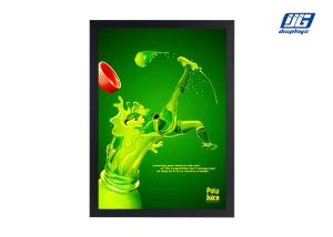 Wholesale Single Sided Snap Frame LED Light Box Clip Open Black Powder Coated Frame from china suppliers