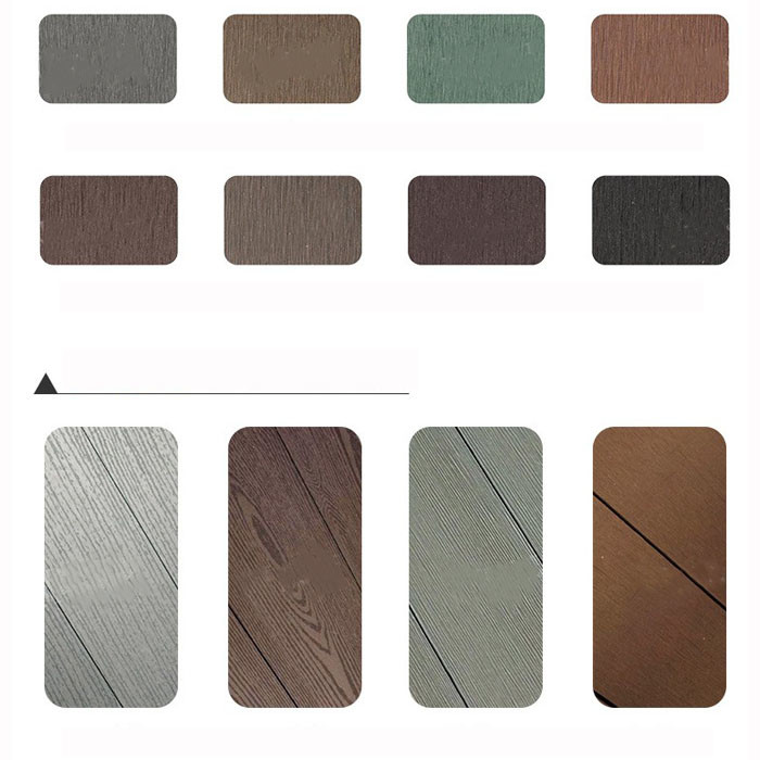 152x23mm WPC Decking Boards Exterior Flooring Panel For Building Materials Hollow Round Hole Floor Plank