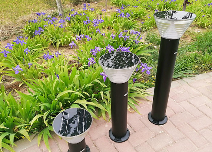 Automatic 4w Solar Led Bollard Lights Exterior Landscape Lights ABS