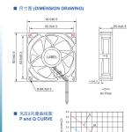 6000RPM Energy Efficient Cooling Fan , 0.15A 12V 9.2cm PC Case Fan 4 Pin
