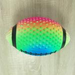 Oval Soccer 5" Inflatable Playground Ball Rainbow Colored Antiwear