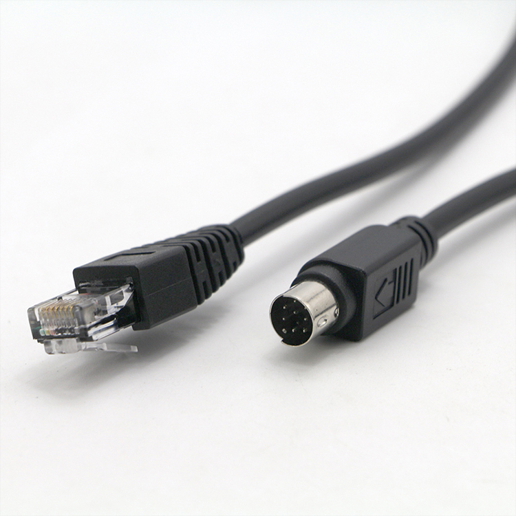 Custom 1m 2m 3m Male to Male Female RJ45 to 6 8 PIN Mini Din Cable