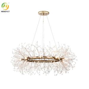 Wholesale 9 Light Acrylic Metal Chandelier Glass Pendant Light Clear Beads Firework from china suppliers