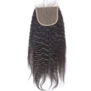 Wholesale Hair Peruvian 4x4 Lace Closure Free Parting Human Hair Closure Natural Black from china suppliers