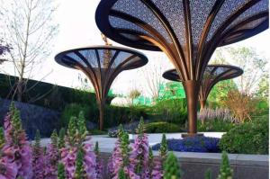 Wholesale Abstract Painted SS316L Outdoor Metal Tree Sculpture 3m Height from china suppliers