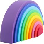 Colorful Rainbow Building Block Creative Educational For Kids Silicone Stacking