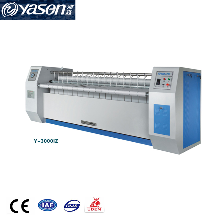 Even Heat Distribution Electric Heating Flatwork Ironer Machine 3000mm Width