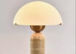 Yellow travertine wooden table lamp bedroom for home decorator interior stone