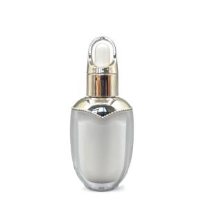 Wholesale Essential Oil Container 10ml Dropper Bottle Acrylic Oval Shape Double Wall from china suppliers