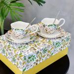 Stocked French Ceramic Cups And Saucers For Garden Flower Decor Or Wedding Party