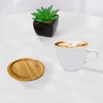 6 Pieces Set Blank Bamboo Coasters Waterproof Light Weight Hot Cold Drinking Mat