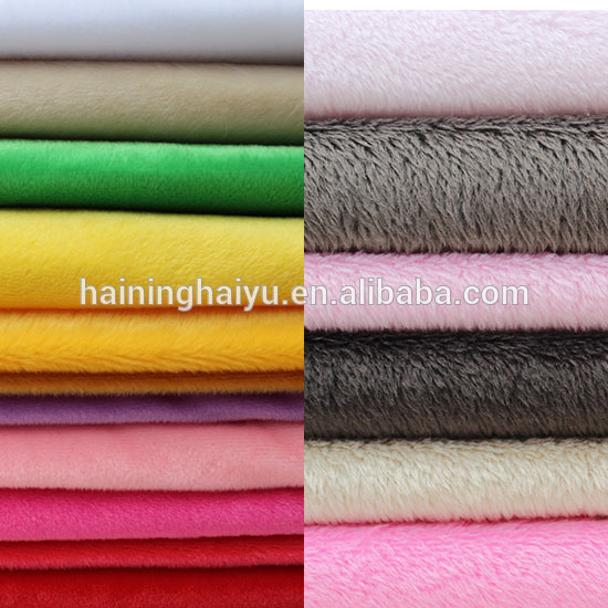 100% polyester velboa fabric/super soft fabric for textiles towel/toy/pillow
