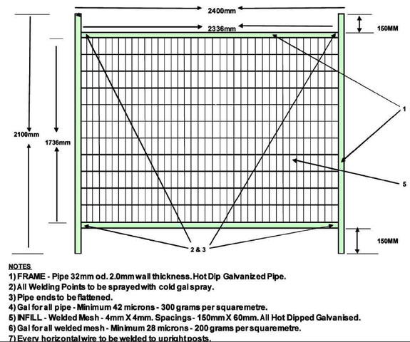 Construction Site Steel Galvanized Rmovable Temporary Fence
