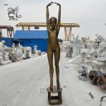 Brass Bronze Ballet Girl Water Fountain Sculpture Dancing Fountain Life Size