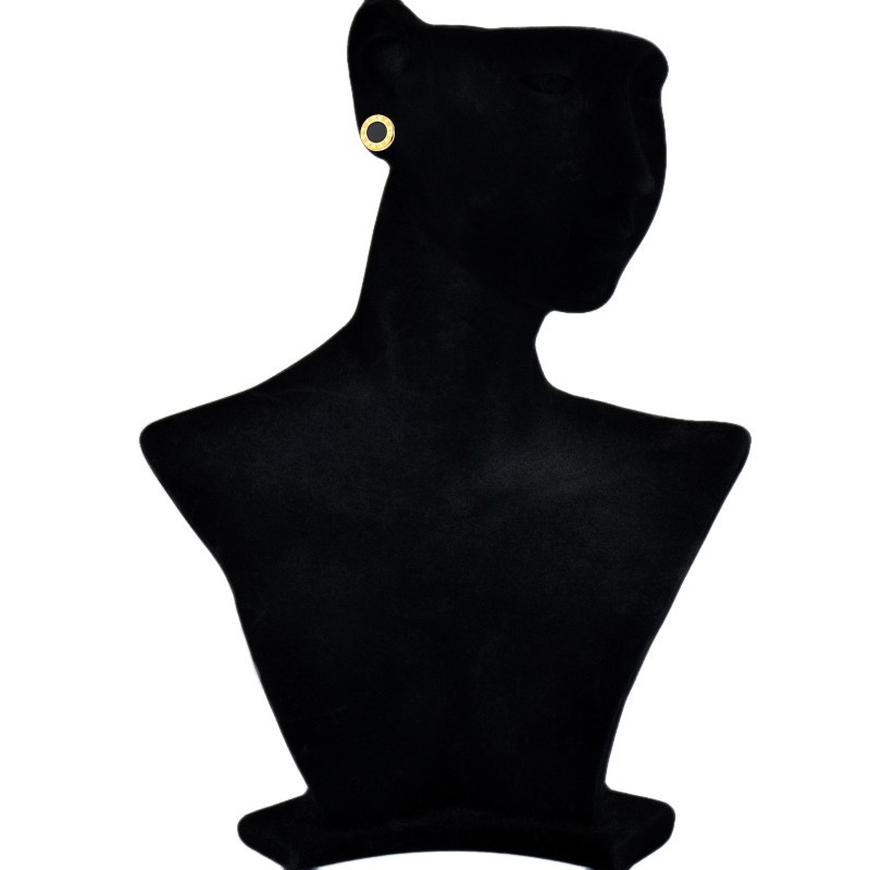 10mm Stainless Steel Gold Plated Arabic Number Stud earring for Women