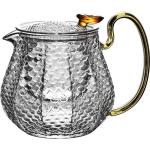 Heat Resistant Clear Glass Teapot Stovetop Safe Curved Sprouts Glass Tea Maker
