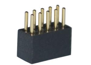 Wholesale Straight Black Round Female Pin Header Connector 1.27mm Dual Row 180 Degree from china suppliers