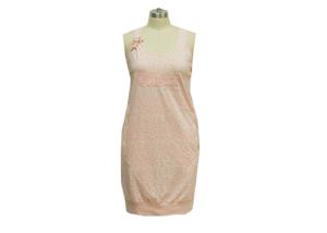 Wholesale Patched Embroider Ladies Night Dresses Sleepwear Cami Maxi Dress Water Printing from china suppliers