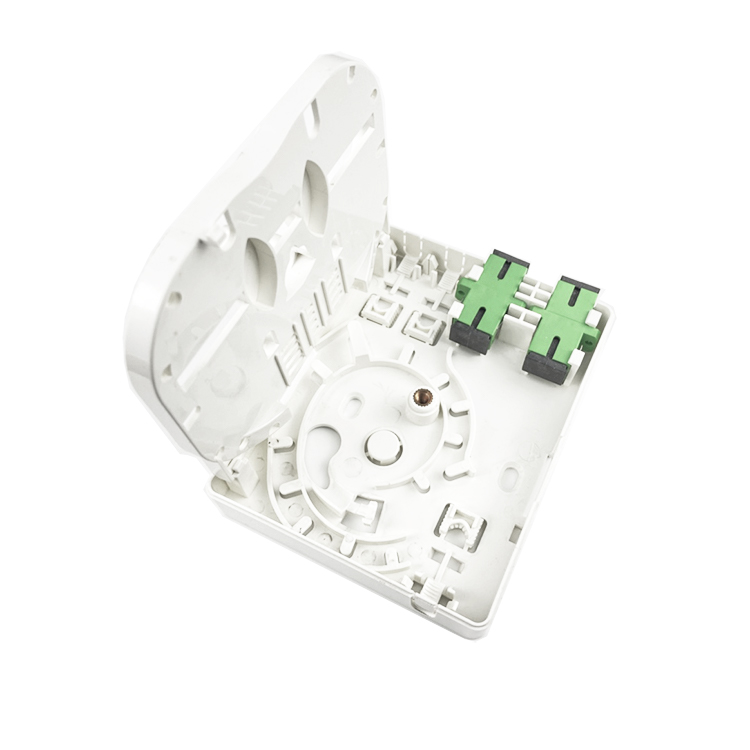 SC APC Plastic Fiber Optic Faceplate Socket Panel 2 Cores for Indoor and FTTH Network