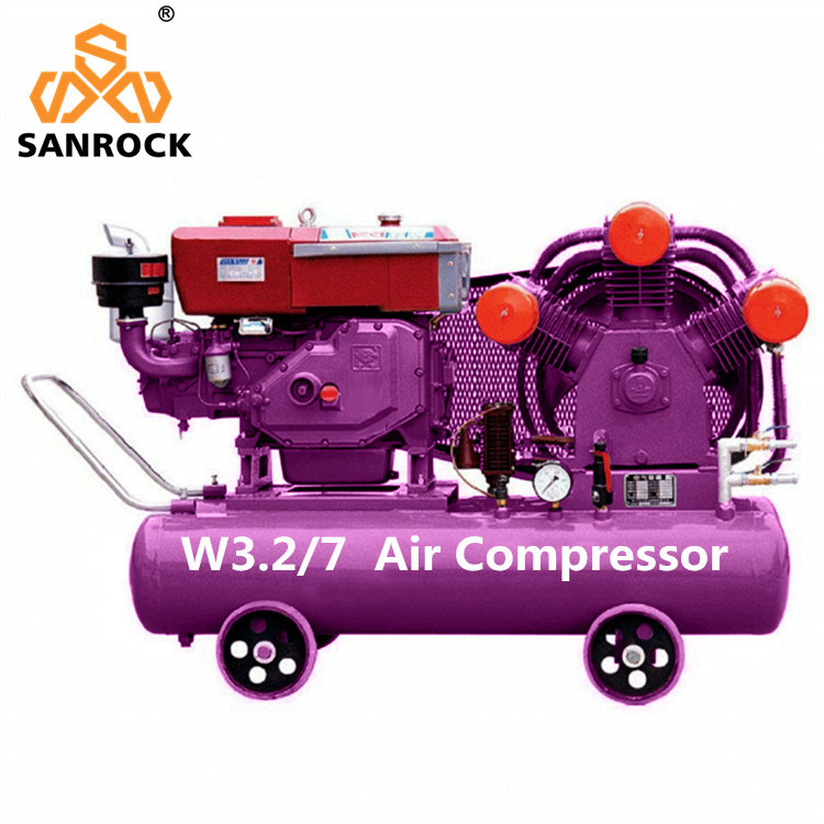 Reciprocating Air Compressor Machine Portable Diesel Power Mini Piston Air Compressor