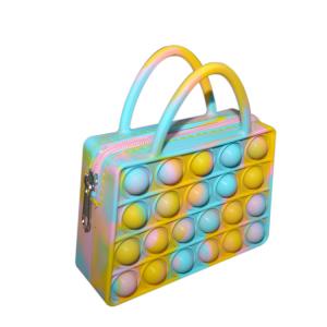Wholesale Cute Chain Silicone Purse Pop Bag For Little Girl DIY Fashion Cartoon Mini Kids Fidget from china suppliers