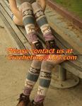 women deer snowflake jacquard knit boot socks wood feel casual wool acrylic,