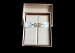 Wedding Favor Dress Book Shaped Box , Magnetic Flip Top Box Ribbon Closure