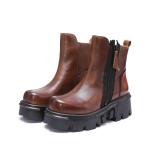 S204 Manufacturers autumn and winter thick-soled high-heeled simple fashion all