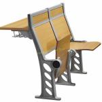 Beige College Stadium Amphitheater Chair And Fixed Desk Multiple - Plywood Floor