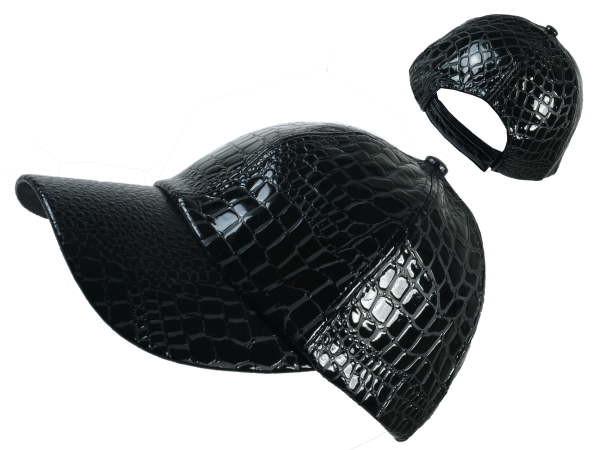 Blank Logo Suede Black Leather Baseball Cap , Cotton Poly Sweatband Baseball