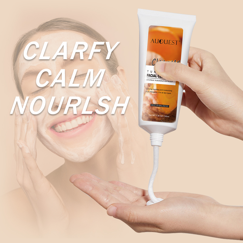 Wholesale Korean Cosmetics Face Wash Facial Cleanser 100ml Face Cleansing Turmeric Cleanser Foam Face Wash Cleanser