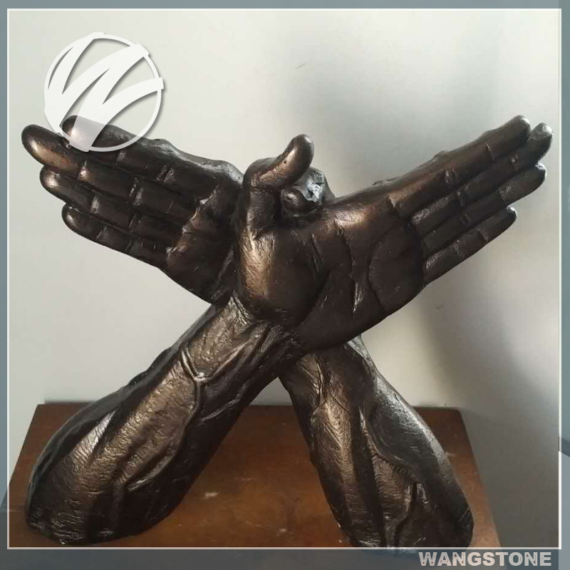 Original Design Decorative Bronze Statue Black - Chrome Lacquered Finishing