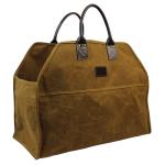Waterproof Waxed Canvas Firewood Bag , Large Capacity Firewood Tote Bag
