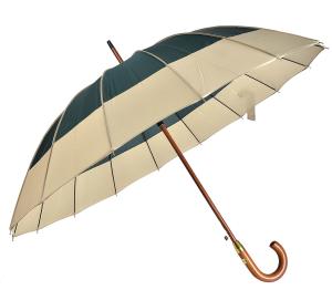 Wholesale 16 Ribs Wooden Shaft RPET Pongee Automatic Open Umbrella from china suppliers