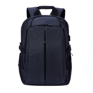 Wholesale Waterproof Polyester Laptop Bag Backpack With USB Charge Port Black Color from china suppliers