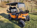 2+2-Seater Luxury Bright Orange Color Electric Golf Cart With High Horsepower 14