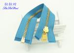 Decorative Gold 30 Inch Metal Teeth Zipper Auto Lock Slider For Full Zip Sweater