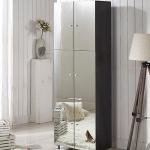 Apartment Brown Luxury 182cm 36 pairs Mirror Shoe Rack