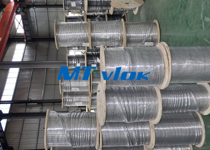 S30400 / S30403 ASME SA269 Welded Stainless Steel Coiled Tubing / Tube For Cable Industry