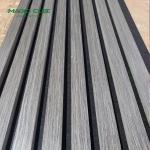 26kg/pcs Sound Absorption Acoustic Panel for 3D Polyester Fiber MDF Black Wooden