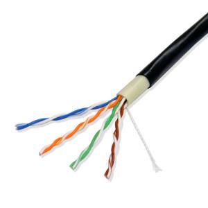 Wholesale Outdoor UTP Bulk CAT5E Cable 4 Pair Twisted Pass Fluke Test double Sheath PVC+PE from china suppliers