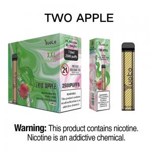 Wholesale Yuoto Longest Lasting Disposable E Cig XXL 2500 Puffs Double Apple 50mg 7ml Juice from china suppliers